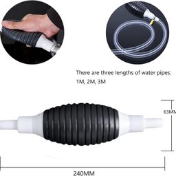 LAYZOO Fuel Transfer Pump, Oil Transfer Pump, High Flow Siphon Hand Oil Pump, Portable Manual Car Fuel Transfer Pump for Petrol Diesel Oil Liquid Water Fish Tank with 2M Syphon Hose (Multi) image 5