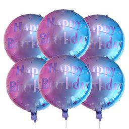 AMFIN (Pack of 7) Theme Birthday Balloons / Happy Birthday foil balloon / Birthday Foil Balloon / Blue Foil Balloons / Party Supplies Foil Birthday Balloons-7