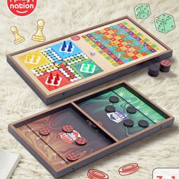 Play Nation 3 in 1 Fastest Finger First Board Game with Ludo, Snake & Ladders-32