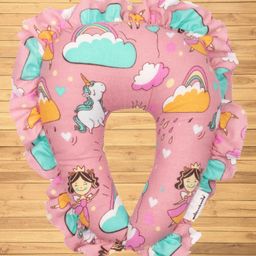 Mittenbooty U shaped Neck Pillow Unicorn Print - Pink-15