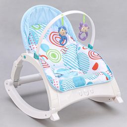 Play Nation Newborn To Toddler Portable Baby Rocker With Music Soothing Vibration & Toys BIS Approved - Light Blue-17