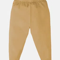 Kiddopanti Cotton Lycra Solid Capri Leggings - Beige-picture-49