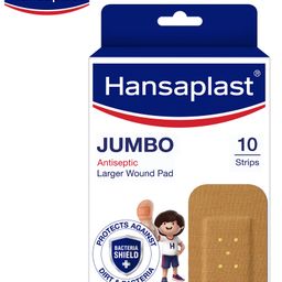 Hansaplast Antiseptic Jumbo Bandage First Aid Essential Pack For Larger Wounds - 10 Strips-picture-19