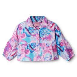 Tales & Stories Viscose Woven Full Puffed Sleeves Jelly Fishes Printed Shirt Style Top - Multi Colour-picture-16