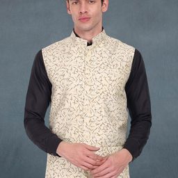 SKAVIJ Men Printed Woven Nehru Jacket-picture-17