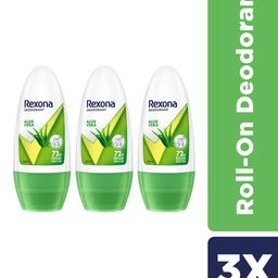 REXONA Pack of 3 Aloe Vera Underarm Roll On Deodorant For Women - 50ml Each image 2