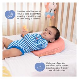 Cherilo C Shaped Elevated Wedge Pillow Peach image 3