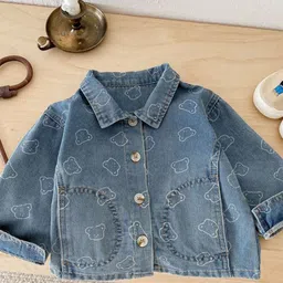 LULU & SKY Girls Relaxed Fit Spread Collar Conversational Printed Cotton Casual Shirt-image-94