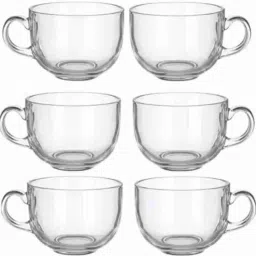 (Pack of 6) Pack of 6 Glass Glass Transparent clear 150 ml tea and coffee cup set of 6 Glass Set Water/Juice Glass-image-30