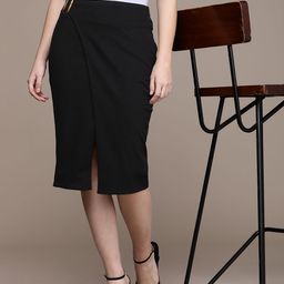 French Connection Women Front Slit Wrap Skirt-image-67