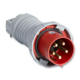 AMPHENOL SINE/TUCHEL CONN, MAINS PLUG, 63A, 415V, RED, 463P6W-23