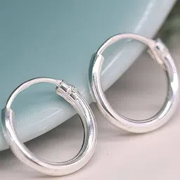 RAGABANDHA DESIGN STUDIO Women Silver-Plated Hoop Earrings-picture-18