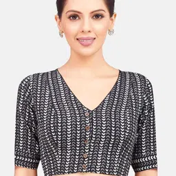 Studio Shringaar Printed Pure Cotton Saree Blouse-25