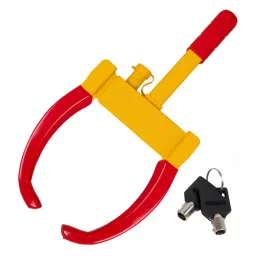 Casago CSTSWL1 Adjustable Anti Theft Security Car Wheel Lock Tire Clamp Claw with Two Keys, Yellow-71