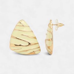 SOHI The Trinity Gold-Plated Triangular Studs image 4