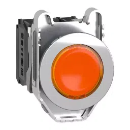 SCHNEIDER ELECTRIC Industrial Pushbutton Switches PB SW, SPST-NO/NC, 6A, 120V, ORG, PANEL, XB4FW35B5.-17