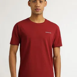 Reebok Men Solid Round Neck Pure Cotton T-shirt-image-35