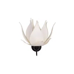 Fos Lighting Auspicious Ivory Blooming Lotus Fabric Wall Sconce - LotusShade-OffWhite-WL1-image-36