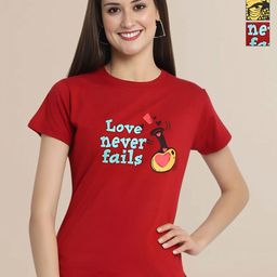 Mast & Harbour Women Typography 3 Printed Applique T-shirt-picture-26