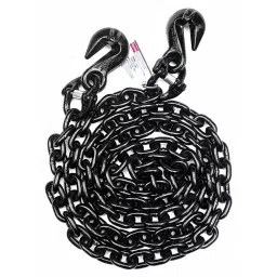 Dayton Chain Sling 3/8 inch Chain Trade Size 80 Chain Grade Grab Hook Steel Fixed 10 ft Sling Lg, 2UKE3-image-16