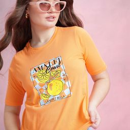 DressBerry Graphic Printed Pure Cotton T-shirt-image-77