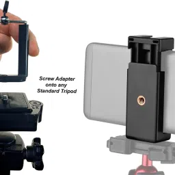 POZUB 2 Hole Mobile Clip Mount +Monopod Holder Clip for Universal Mobile Camera Holder and Tripod Mount Holder Clip/Mount Adapter/Adjustable Clamp and 360 Degree mobile clip, Mobile Phone, Smartphone’s, Selfie Stick & All Types of Tripods mobile holding clip Tripod, Monopod Kit, Monopod, Tripod Kit, Tripod Bracket, Tripod Clamp-image-7