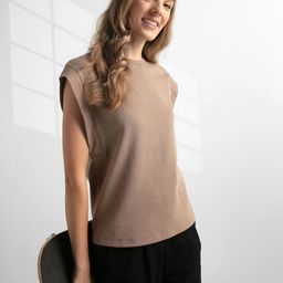 Jockey Women Super Combed Cotton Rich Hybrid Tank Top with Ribbed Sleeves - WZ01-26