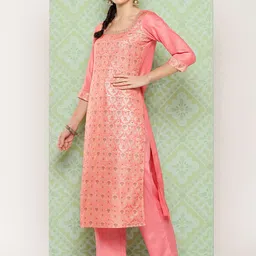 Libas Ethnic Motifs Regular Kurta with Trousers & Dupatta image 3