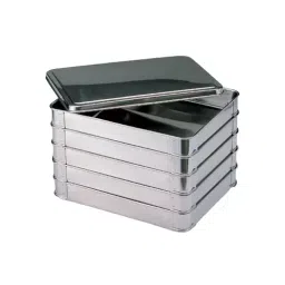AS ONE Stacking Stainless Steel Tray L Size Stainless Steel, 5-174-01-28