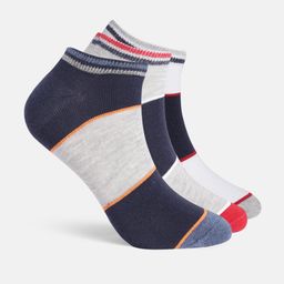 Mast & Harbour Men Pack of 3 Striped Ankle Length Socks-image-21