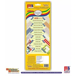 Sticker Bazaar M3 10x25 mm Plain Paper Round Corner Label Neon Green, P-2 (Pack of 10) image 3