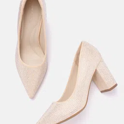 Lino Perros Women Embellished Party Block Heel Pumps-21