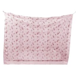 Iblay Mosquito Net XXL Size Bed Net Pink Printed Heavy Quality Polyester Soft Net, 8 x 8 ft image 2