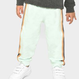 Mi Arcus  Cotton Full Length Side Tape Embellished Jogger Mint Green-picture-40