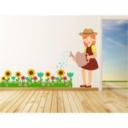 Wallstick Cute Girl in The Garden wall sticker Vinyl 1-image-70