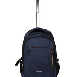NOVEX Epistle Soft Sided Laptop Trolley Backpack with 2 wheels - Blue | Backpack Trolley | Laptop Roller Case-image-36