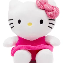 Tickles Cute Kitty Soft Stuffed Plush Toy for Kids Boys & Girls Birthday Gifts (Color: White & Pink- Height 22 cm-picture-29