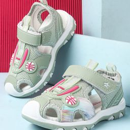 Cute Walk by Babyhug Velcro Closure Sandals - Green-picture-15
