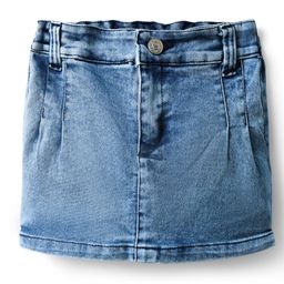 Olio Kids Knit Above Knee Length Solid Denim Skort - Light Blue-picture-20