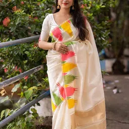 AMRUTKALA SAREES Solid Banarasi Saree-14