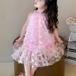 LULU & SKY Girls Round Neck A-Line Dress-picture-3