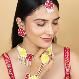 Tipsy closet Women Red Jewellery Set-image-60