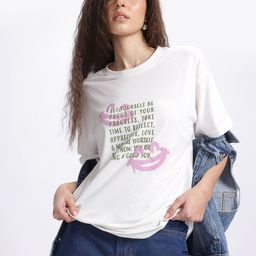 glitchez Elevated Essentials Typo Print Drop-Shoulder T-shirt-image-24