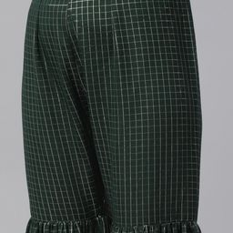 Libas Green Striped Kurti With Sharara & Dupatta image 3