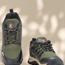 Woodland Men Textured Lace-Ups Trekking Shoes-picture-10