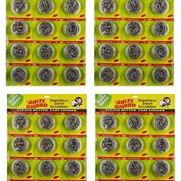 Brite Guard Stainless Steel Multipurpose Scrubber (Grey, 48-Piece)-picture-22