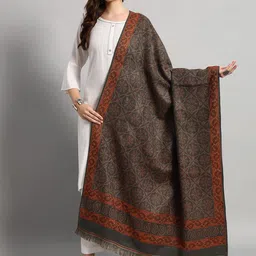 HANDICRAFT PALACE Floral Woven Design Shawl-picture-5