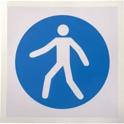 RS PRO Vinyl Mandatory Use This Walkway Sign With Pictogram Only Text, 8134491-image-2