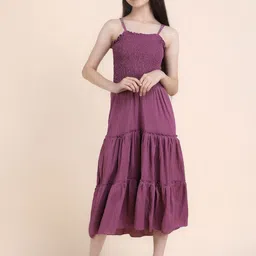 PTVIZE Crepe A-Line Midi Dress-picture-8