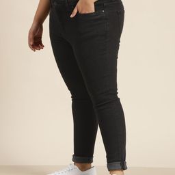 Sztori Plus Size Women Black Skinny Fit Stretchable Jeans-18